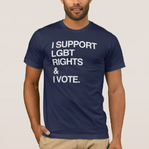 CAMISETA APOIO OS DIREITOS LGBT E VOTO