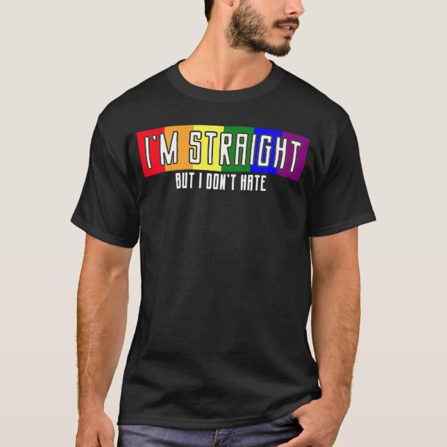 Camiseta Apoio os direitos LGBT Eu sou Hetero, mas eu D (Frente)