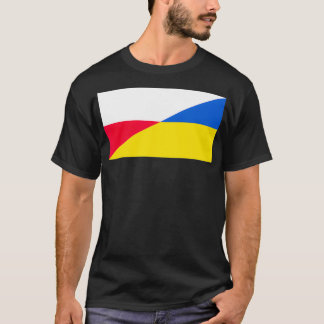 Camiseta Apoio Polonês à Ucrânia, à bandeira ucraniana e à 