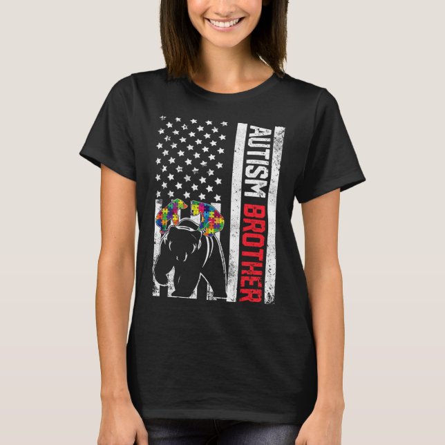 Camiseta Apoios de Sensibilização do Irmão Bear de Bandeira (Frente)