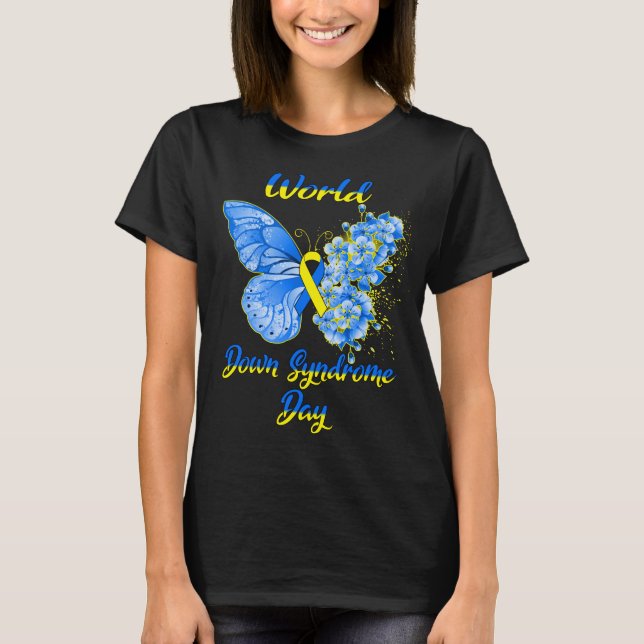 Camiseta Apoios do Dia Mundial da Síndrome de Butterfly e A (Frente)