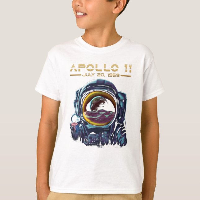 Camiseta Apollo 11 Design do Astronauta Espacial da NASA (Frente)