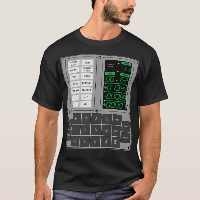 Camiseta Apollo Guidance Computer Dsky (Frente)