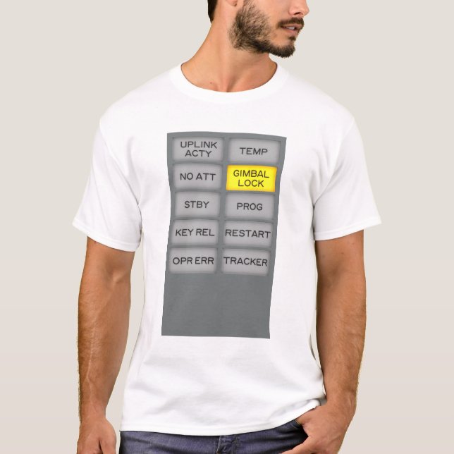 Camiseta Apollo Guidance Computer Indicator Alarm DSKY (Frente)