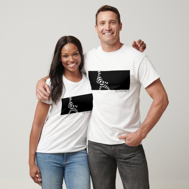 Camiseta apontamento de faixas (Unissex)
