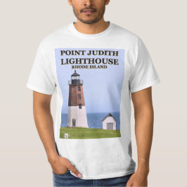 Camiseta Aponte o farol de Judith, Rhode - t-shirt da ilha