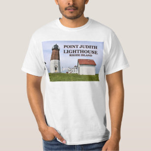 Camiseta Aponte o farol de Judith, Rhode - t-shirt da ilha