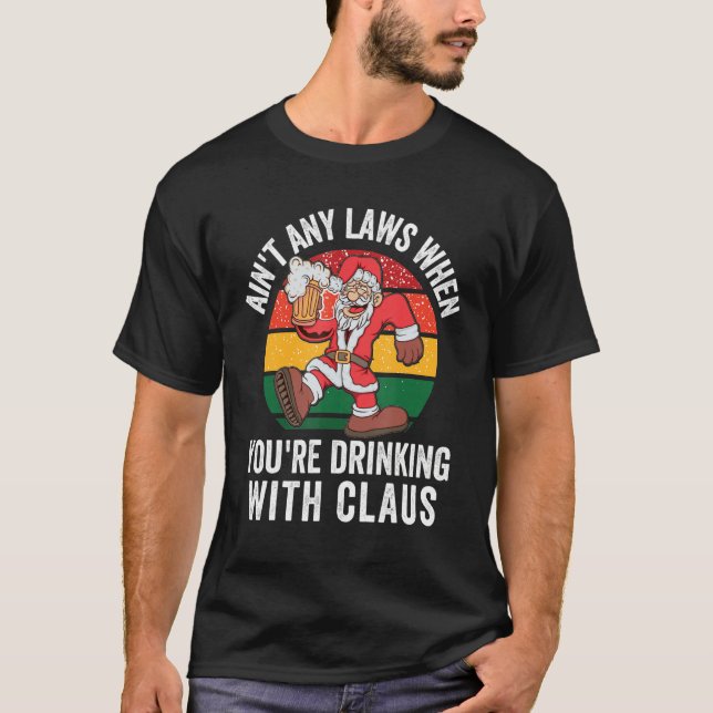 Camiseta Aponte qualquer lei quando estiver Bebendo com Cla (Frente)