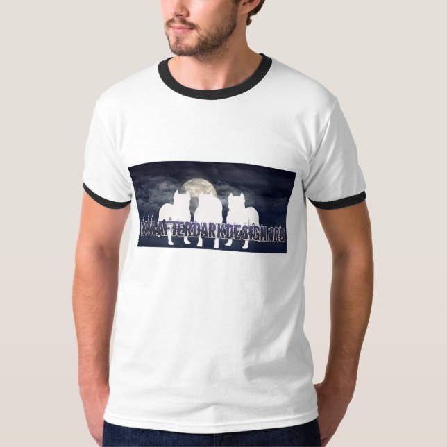 Camiseta Após o design escuro (Frente)