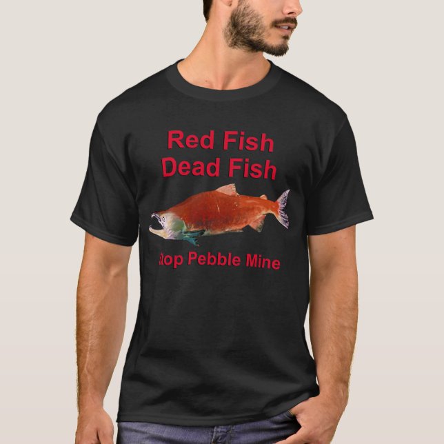 Camiseta Após o Salmão - Parar o Pebble Mine (Frente)