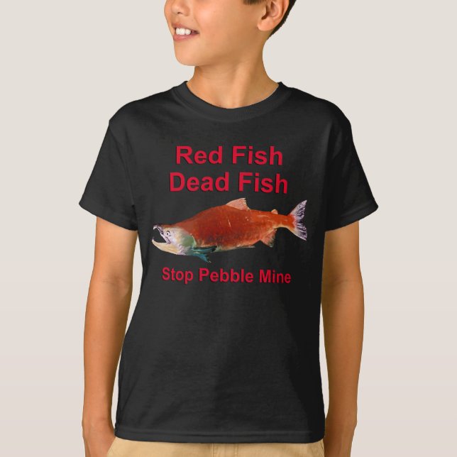 Camiseta Após o Salmão - Parar o Pebble Mine (Frente)