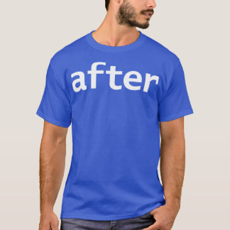 Camiseta Após Texto Branco da Tipografia Mínima
