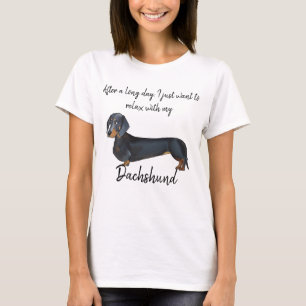 Camiseta Após um dia longo… Relaxe com Dachshund