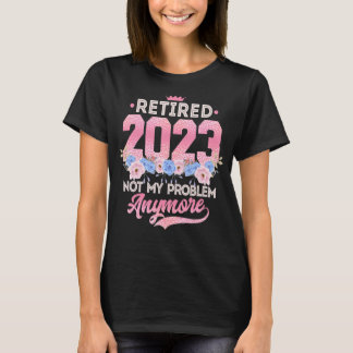 Camiseta Aposentação 2023 para as mulheres 2023 Cute Pink