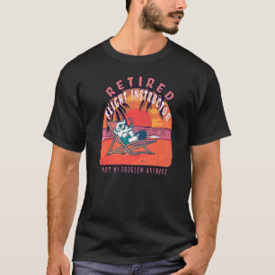 Camiseta Aposentação de Vintage com Instrutor de Voo Aposen