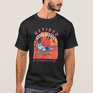 Camiseta Aposentação de Vintage do Assistente de Biblioteca
