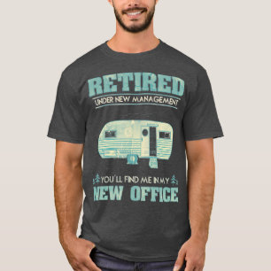 Camiseta Aposentação Funny Camping RV Caravan Gift Retire