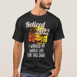 Camiseta Aposentação Sunset Palmtree 2022 Mens & Womens