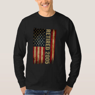 Camiseta Aposentado 2005 Homens Mulheres Piada Aposentadori
