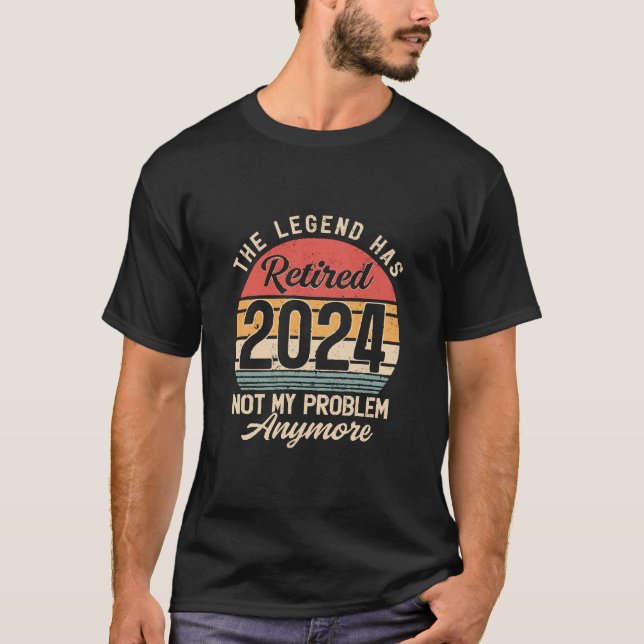 Camiseta Aposentado 2024 Já Não É Meu Problema (Frente)