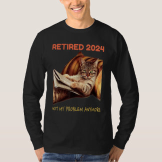 Camiseta Aposentado 2024 Não É Mais Meu Problema Vintage R