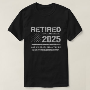 Camiseta Aposentado 2025 Bandeira dos EUA Aposentadoria 202