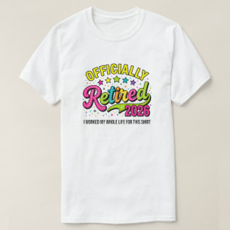 Camiseta Aposentado 2026 Aposentadoria Homens Mulheres Humo