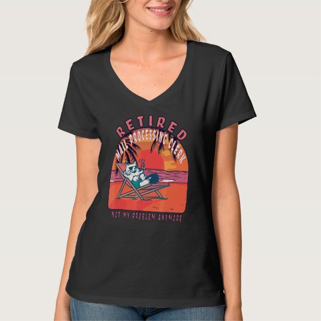 Camiseta Aposentado ao Processamento de Correio de Correio (Frente)