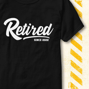 Camiseta Aposentado Desde 2022 Minimal Clássico Aposentador