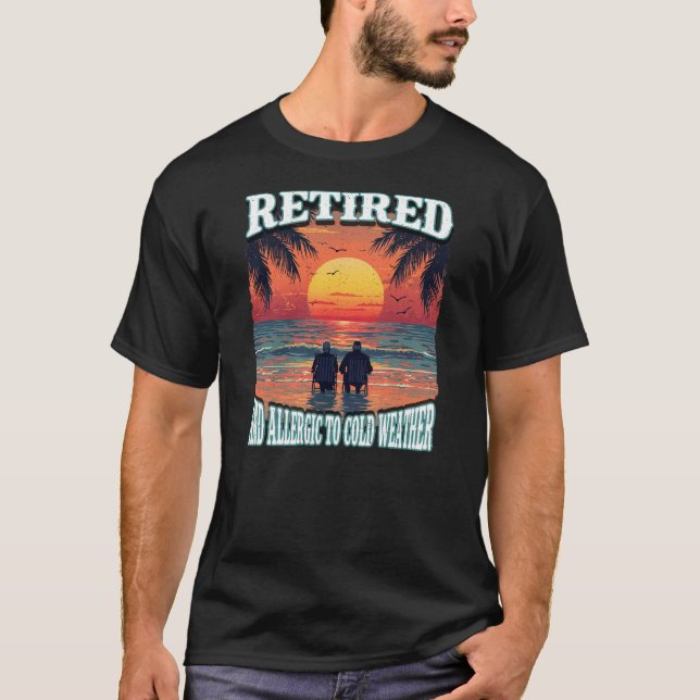 Camiseta APOSENTADO E Alérgico ao Frio (Frente)