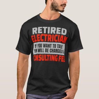 Camiseta Aposentado Elétrico Engraçado, Humor do Partido da