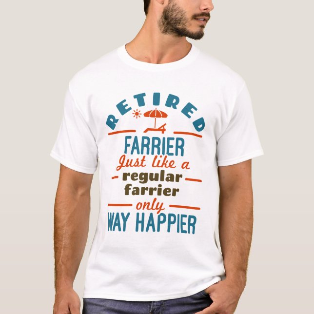 Camiseta Aposentado Farrier Engraçado Aposentado (Frente)