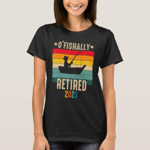 Camiseta Aposentado Oficialmente 2023 Pesca Retro Aposentad