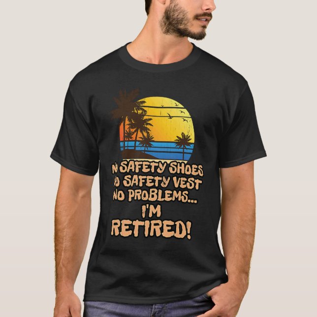 Camiseta Aposentado para o Trabalhador de Construção (Frente)