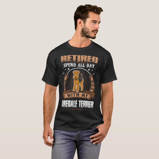 Camiseta Aposentado passe o dia inteiro com o cão de (Frente Completa)
