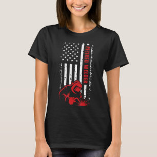 Camiseta Aposentado Soldador Norte-Americano de Bandeira