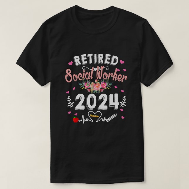 Camiseta Aposentado Trabalhador Social Classe 2024 Professo (Frente do Design)