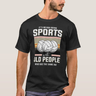 Camiseta Aposentado treinador de voleibol para a praia v