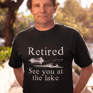 Camiseta Aposentado veja-o no lago