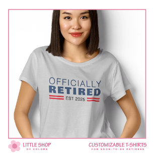 Camiseta Aposentado Vermelho Marinho Personalizável