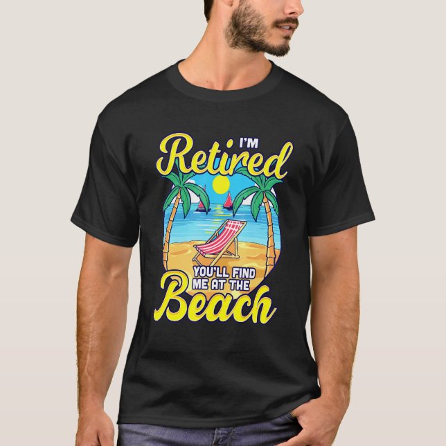 Camiseta Aposentado Você vai me encontrar na praia - Sun Ca (Frente)