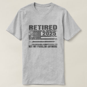 Camiseta Aposentadoria 2025 Bandeira EUA Aposentado 2025 Ho