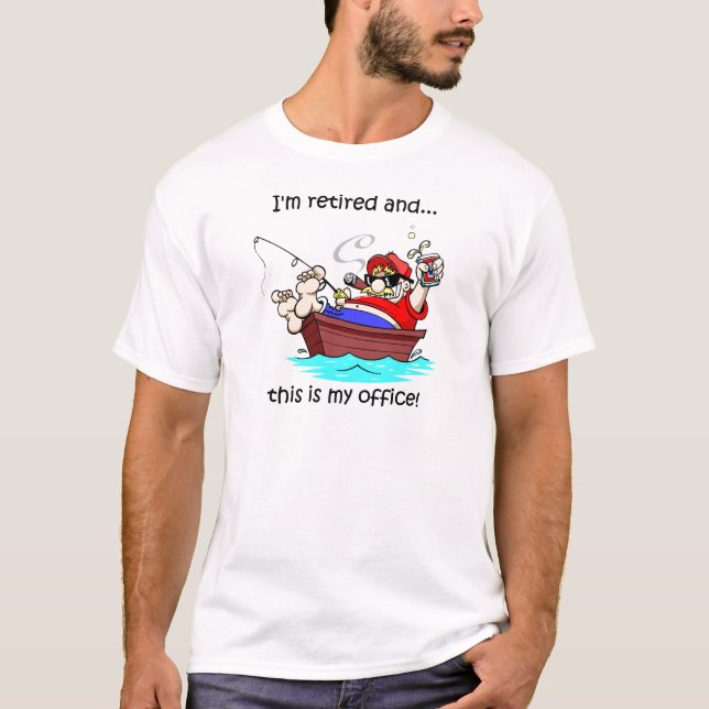 Camiseta Aposentadoria da pesca (Frente)