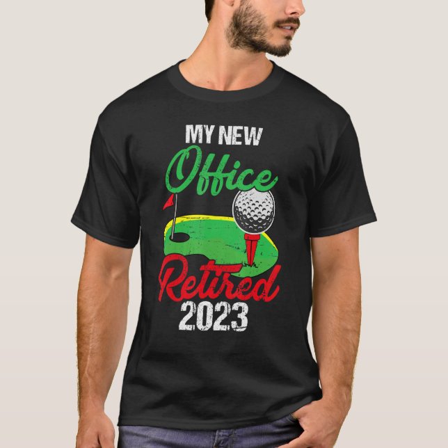 Camiseta Aposentadoria de Mens 2023 Golfe Golfe Pai Aposent (Frente)