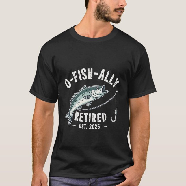 Camiseta Aposentadoria de Pai de Fisher 2025 fora de uso (Frente)