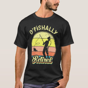 Camiseta Aposentadoria de Pesca Oficialmente Aposentada Mas