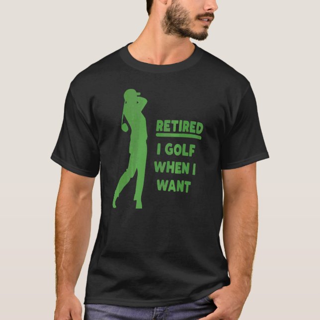 Camiseta Aposentadoria Golfer Pai aposentado Golf Mãe Golf  (Frente)