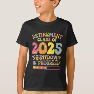 Camiseta Aposentadoria Groovy Cl De 2025 Contagem Regressiv