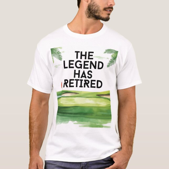 Camiseta Aposentadoria no campo de golfe  (Frente)
