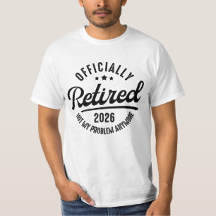 Camiseta Aposentadoria Retro Oficial 2026 Piada de Aposenta